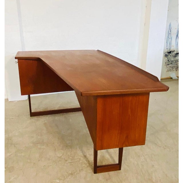 Mid-Century Danish Teak Boomerang Desk from Løvig, 1960s For Sale - Image 15 of 18