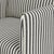 Blue Slipcover for Stoffer Home x Cloth & Company for Lindy Slipcover Dining Armchair in Jane Stripe Carbon For Sale - Image 8 of 8