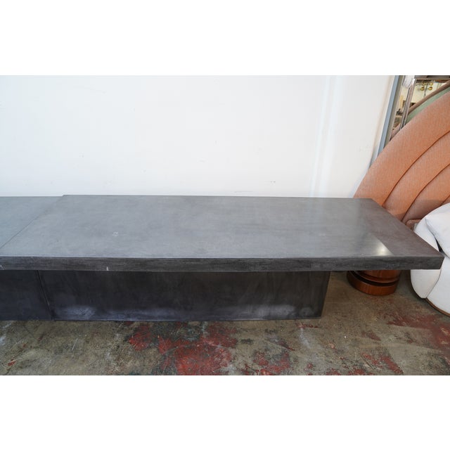 2000 - 2009 James De Wulf Custom Concrete Dining TableJames De Wulf Custom Concrete Dining Table For Sale - Image 5 of 12