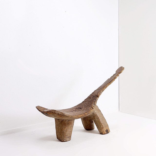 African Tripod Stool in Wood For Sale - Image 3 of 13
