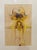 Gold Large Signed 1970 Surrealist Mixed Media Drawing on Paper, Framed Modern Figurative Artwork For Sale - Image 8 of 9