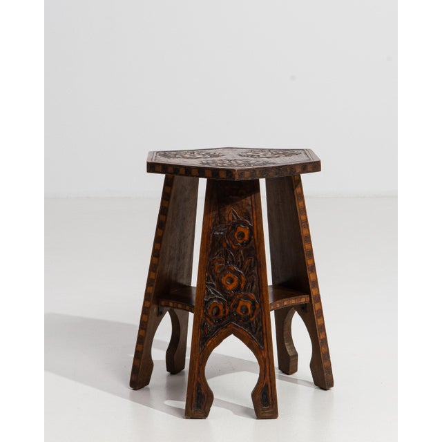 Mid 20th Century Oriental Arts & Crafts Carved Stool For Sale - Image 9 of 11