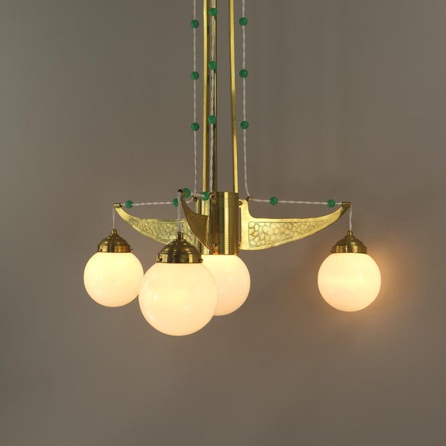 Chandelier from Wiener Werkstätte, 1920s For Sale - Image 10 of 12