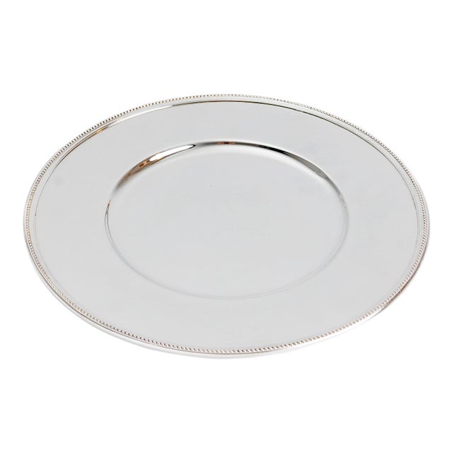 1960's Christofle Silver Plated Charger Plate For Sale
