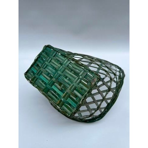 1990s Vintage Green Basket For Sale - Image 5 of 7