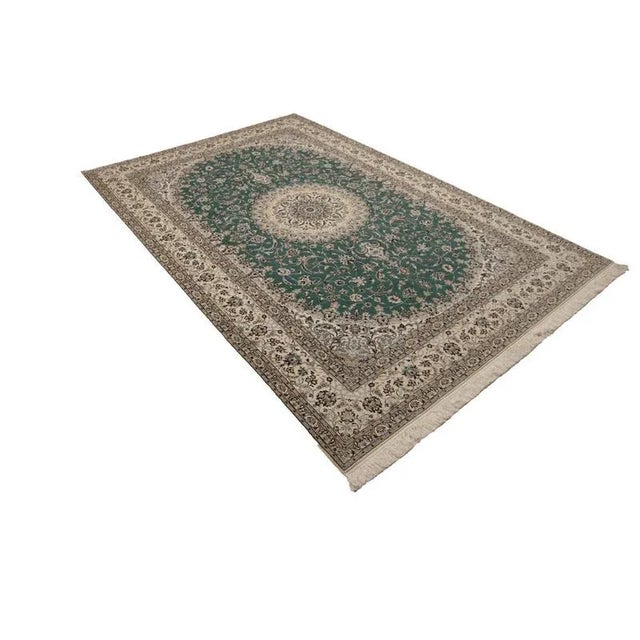 Blue Middle Eastern Nain Rug For Sale - Image 8 of 11