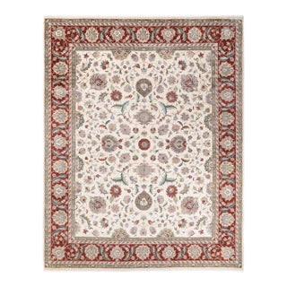 Mogul, One-of-a-Kind Hand-Knotted Area Rug - Ivory, 8' 1" x 10' 1" For Sale