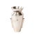 Late 20th Century Modernist Urn Form Ceramic Vase With Rectilinear Detailing & Platinum Glaze For Sale - Image 9 of 9