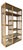 Large- Vintage Coastal Rattan Bookcase Étagère With Cane Shelves For Sale