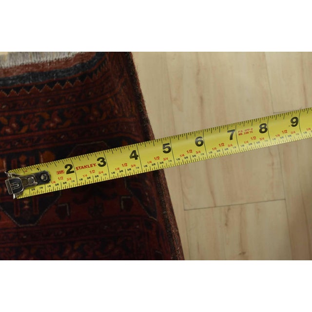 Turkmen Rug 6’8” X 9’7” Red Wool Tribal Hand-Knotted Oriental Carpet For Sale - Image 10 of 12