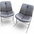 Vintage Pieff Leather and Chrome Dining Chairs by Tim Bates for Harrods, 1970s, Set of 2 For Sale - Image 4 of 10