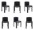 Model 300 Chairs in Wood and Kvadrat Fabric by Joe Colombo for Karakter, Set of 6 For Sale