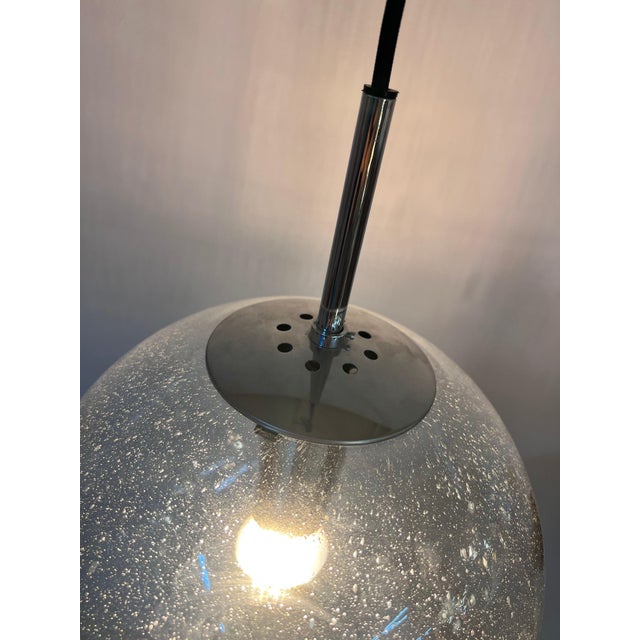 Glass and Chrome Globe Lamp from Glashütte Limburg For Sale - Image 9 of 11