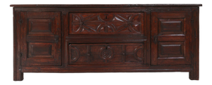 16th Century French Geometric Sideboard in Oak