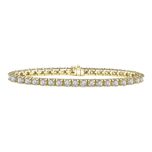 18k Tennis Bracelet For Sale