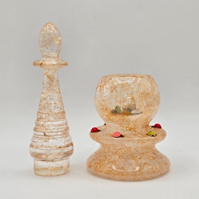 Early 20th Century Vintage Tibetan Buddhist Gold Burnished- Crystal Stupa For Sale - Image 5 of 6