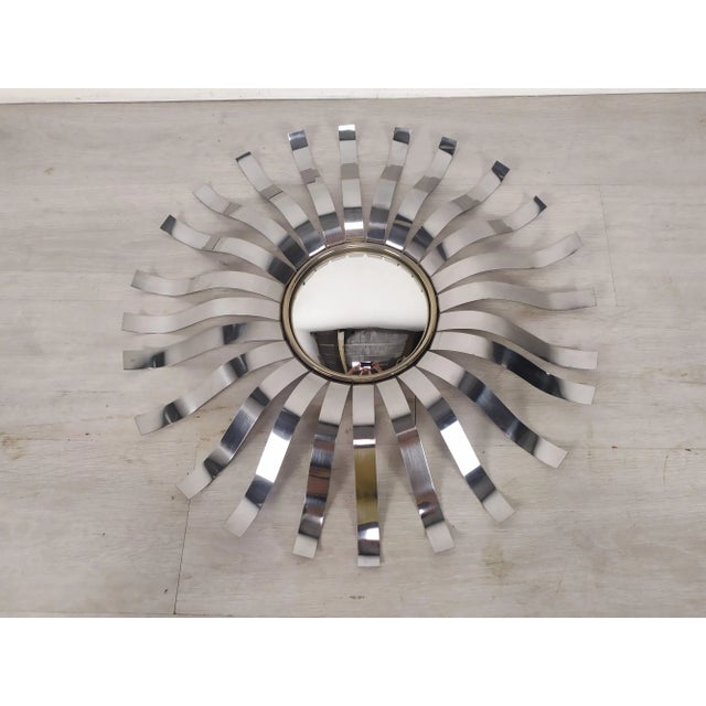 Stainless Steel Sun Mirror from Roche Bobois, 1970s For Sale - Image 3 of 13