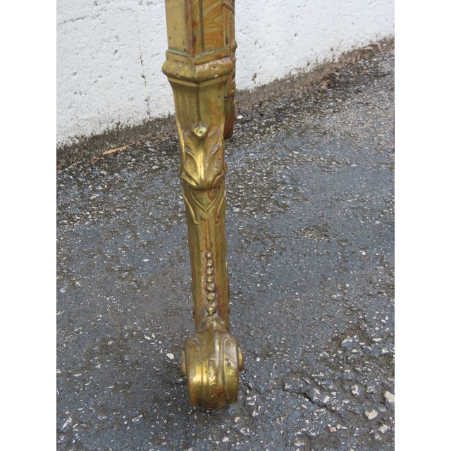 Victorian Onyx Top Two Tiers Flower Statue Stand Pedestal Table 6343 For Sale - Image 11 of 17