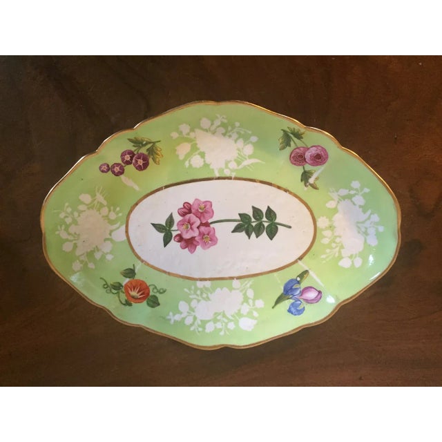 Antique Early 19th Century English Regency Coalport Porcelain Botanical Oval Dessert Dish For Sale In New York - Image 6 of 9