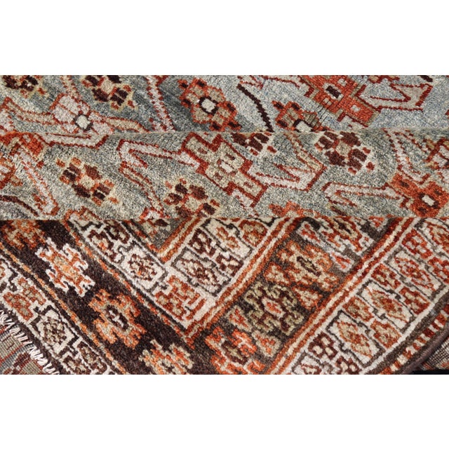 Antique Persian Kurdish Gallery Rug With Allover Geometric Design 5'1 X 10'6 For Sale - Image 12 of 15