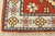Kazak Rug 4'2'' X 6'1'' Orange Wool Tribal Hand-Knotted Oriental Carpet For Sale - Image 9 of 12