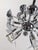 Space Age Chrome Chandelier in Crystal Glass Optic Lens by Oscar Torlasco, 1970s For Sale - Image 8 of 18