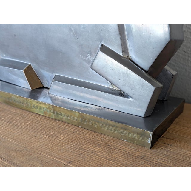 Metal Mid-Century Cubist Camel Sculpture For Sale - Image 7 of 13