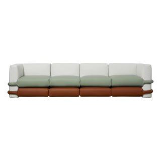 Pillow Four-Seater Sofa in Leather by Muller Van Severen for BD Barcelona For Sale