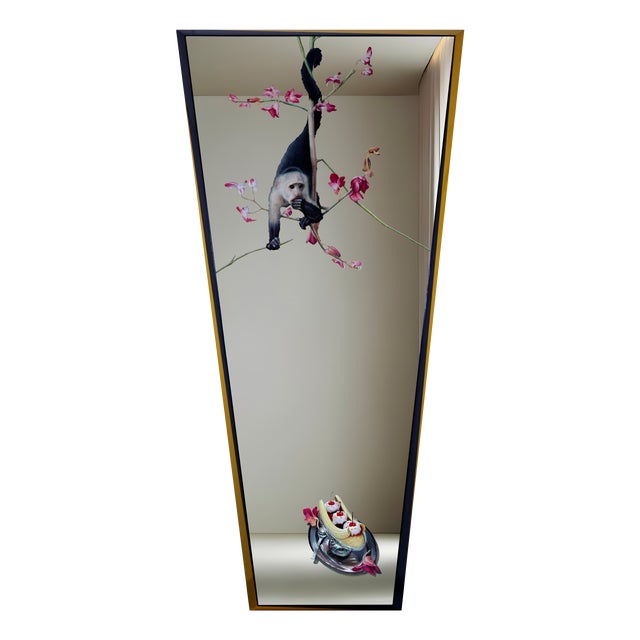 Giuseppe Caiafa, Incontri Inaspettati, Figurative Painting, Oil on Mirror, 2024 For Sale