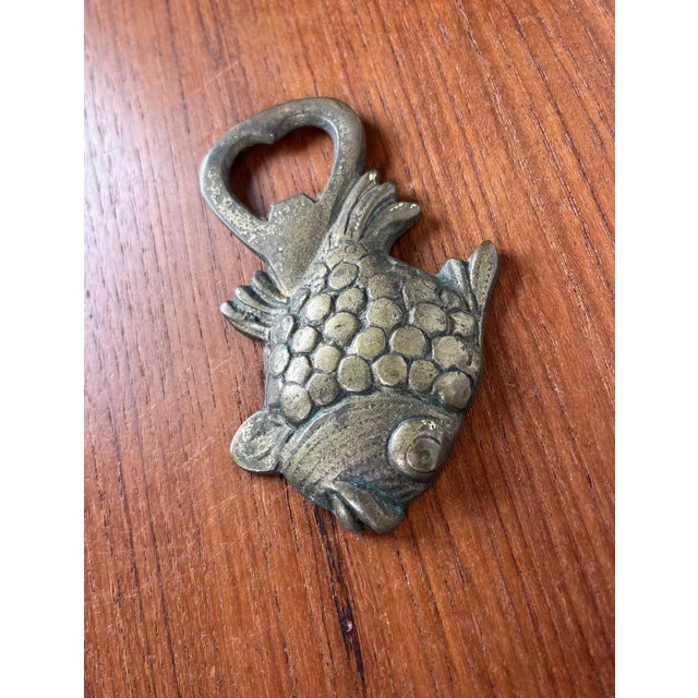 Gold Mid-Century Fish Bottle Opener in Brass, 1960s For Sale - Image 8 of 8