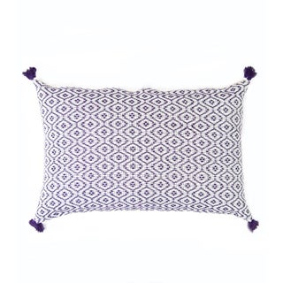 Handwoven Mexican Purple Pillow For Sale