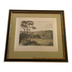 Early 19th C. English Sporting Aquatint Engraving "Shooting Plate" by Dean Wolstenholme - Pristine