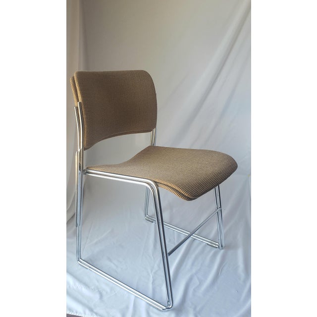 1970s Vintage David Rowland for Gf Business Equipment 40/4 Upholstered Chairs - A Pair For Sale - Image 9 of 16