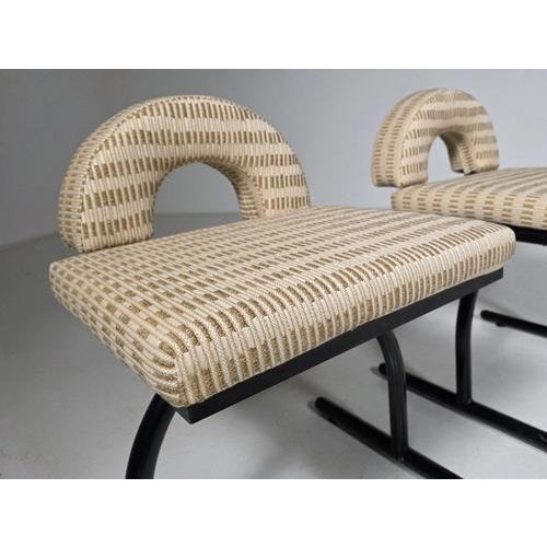 Saporiti Italia Postmodern Style Chairs attributed to Saporiti, Italy, 1980s, Set of 2 For Sale - Image 4 of 10