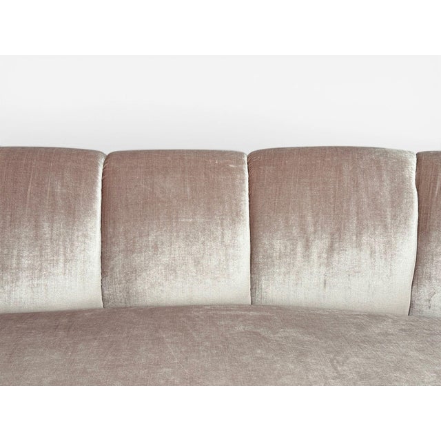 Haute House, Large Audrey Channel Sofa, Purple Fabric, Giltwood, 21st C. For Sale In New York - Image 6 of 9