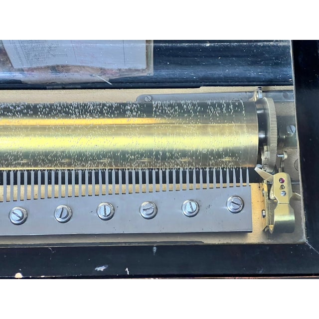 Antique Swiss 12 Tune Music Box C. Late 19th Century For Sale - Image 9 of 12