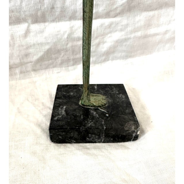 Vintage Bronze Statuette "Shadow of the Evening" by Museo Etrusco Guernacci Volterra For Sale In Palm Springs - Image 6 of 10