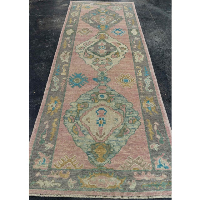 Turkish Oushak Runner Rug 3'5" x 10'1" #23663 Explore a curated collection of hallway runners, wool rugs, and handmade...