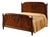 Italian Louis XVI Walnut King Size Bed For Sale