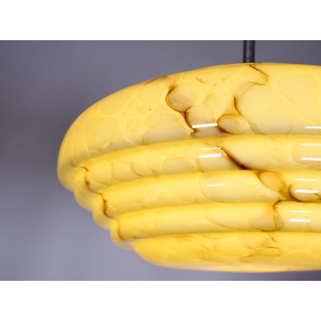 Art Deco Ceiling Lamp in Opal Glass, 1920s For Sale - Image 6 of 13