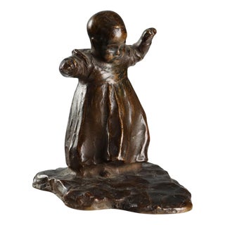 Primi Passi Sculpture in Bronze attributed to Antonio Ugo For Sale