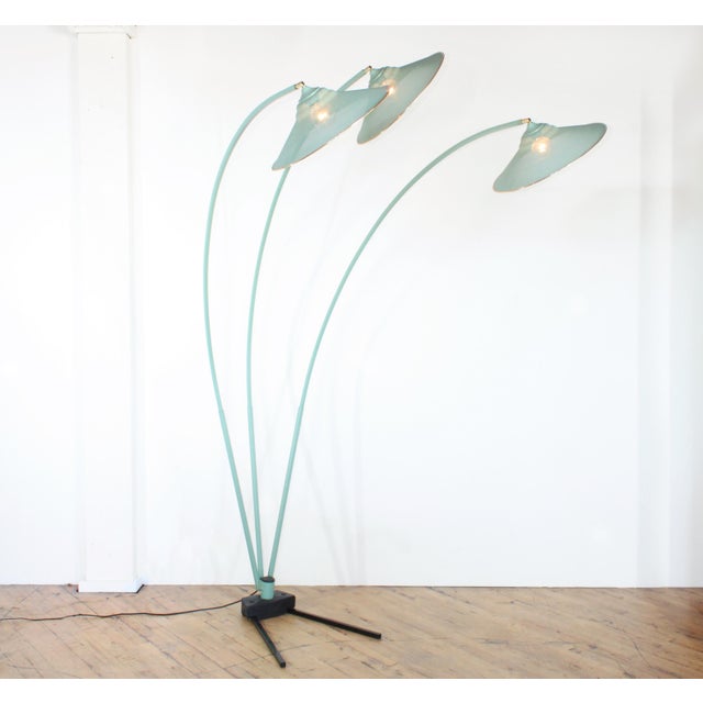 Vintage Perforated Steel Arched Floor Lamp Chairish