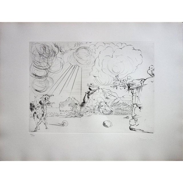 Salvador Dalí (1904-1989) Beach at Cadaqués (Apotheosis of Homer) Original drypoint etching Signed in the plate (blind...