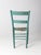 Turquoise Antique American Painted Ladder Back Rush Seat Chair For Sale - Image 8 of 16