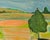1980s “Garden Plot” Abstract Acrylic Landscape Painting by Harry Hilson For Sale In Indianapolis - Image 6 of 9