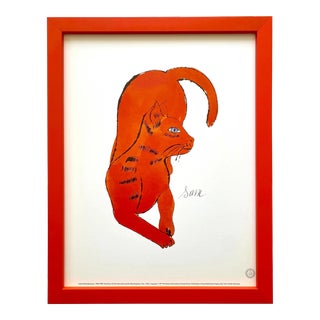 Andy Warhol Estate Vintage 1991 Framed Offset Lithograph Print " Sam " 1954 For Sale