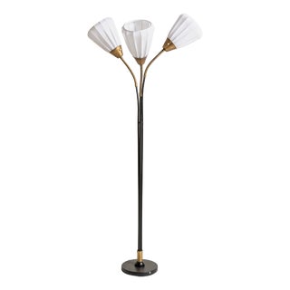 Swedish Three-Light Floor Lamp, 1950s For Sale