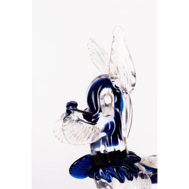 1980s Vintage Sommerso Murano Glass Dog Sculpture, Italy, 1980s For Sale - Image 5 of 6