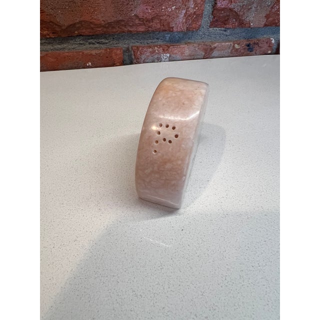 Unique One-Piece Mid Century Marble Salt and Pepper Shaker For Sale - Image 9 of 10