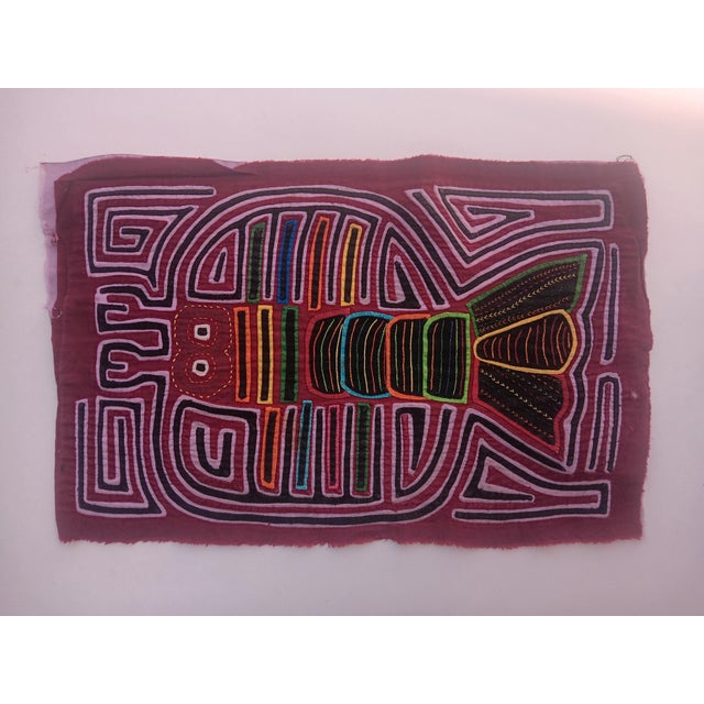 Mola Fabric by Cuna Indians from San Blas Island, Panama, 1970s For Sale - Image 3 of 3